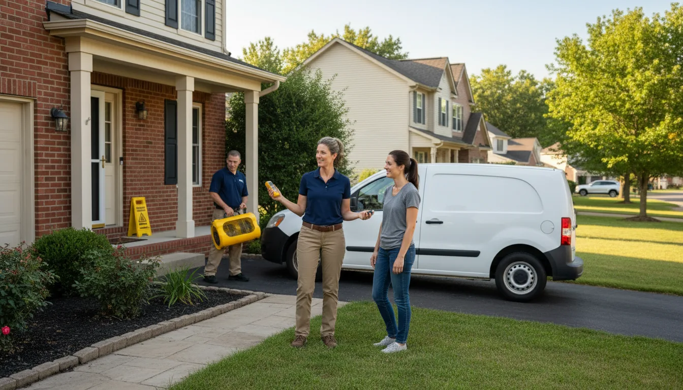 Residential water damage restoration in Pillow, PA